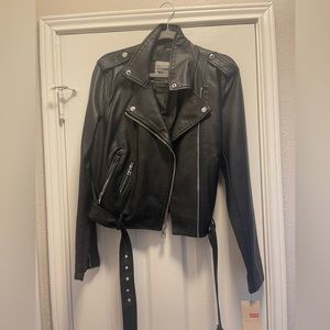 Women’s Levi’s leather jacket.